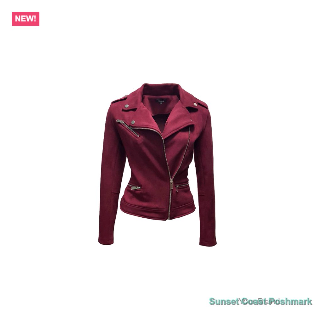 Faux Suede Jacket Long Sleeve Zipper Casual Outwear
